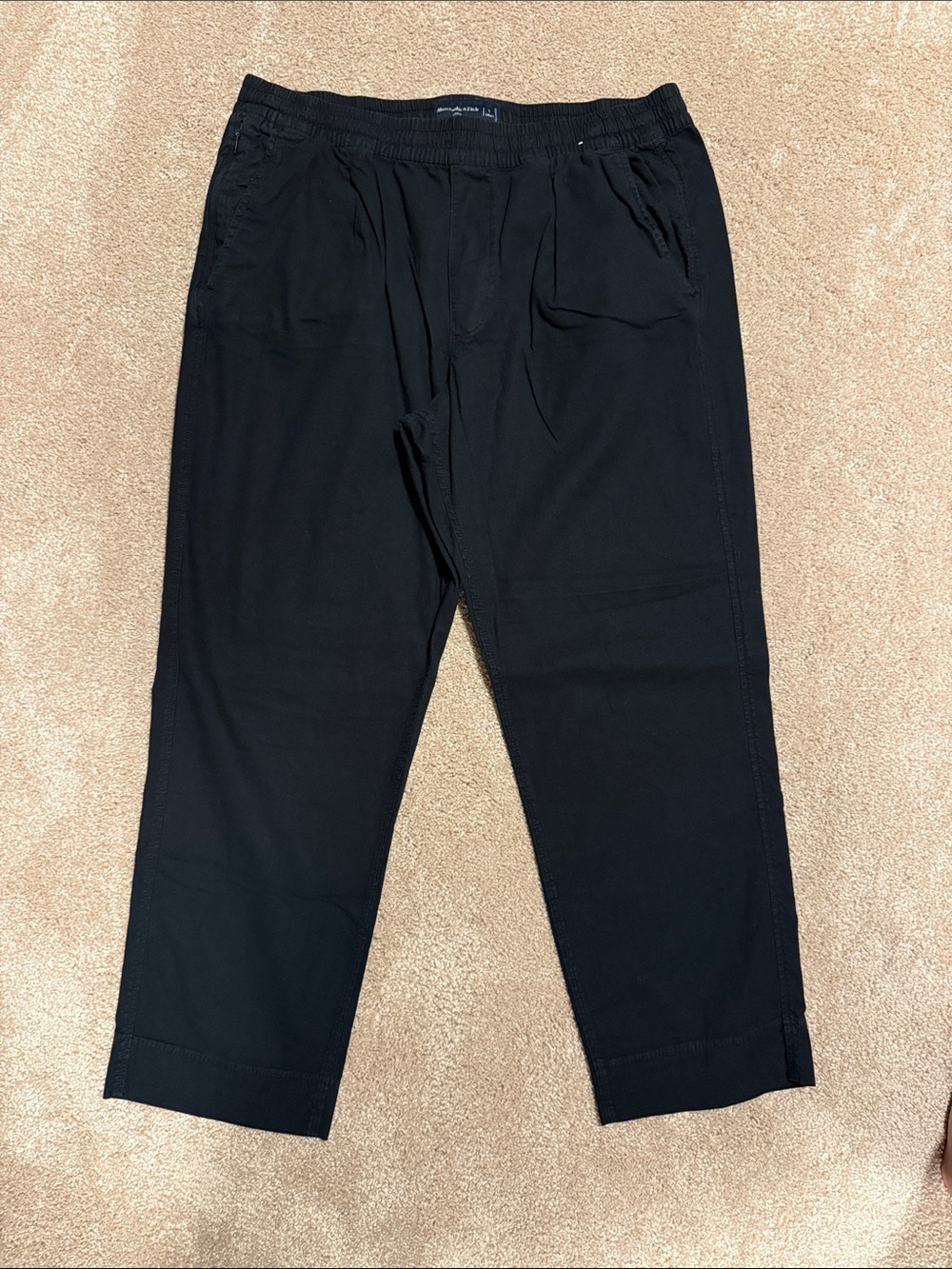 Abercrombie & Fitch Men’s Black Linen Drawstring Pants